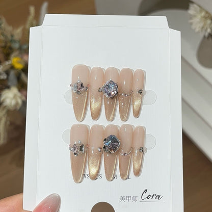 1034- Handmade press on nails fake nails removable