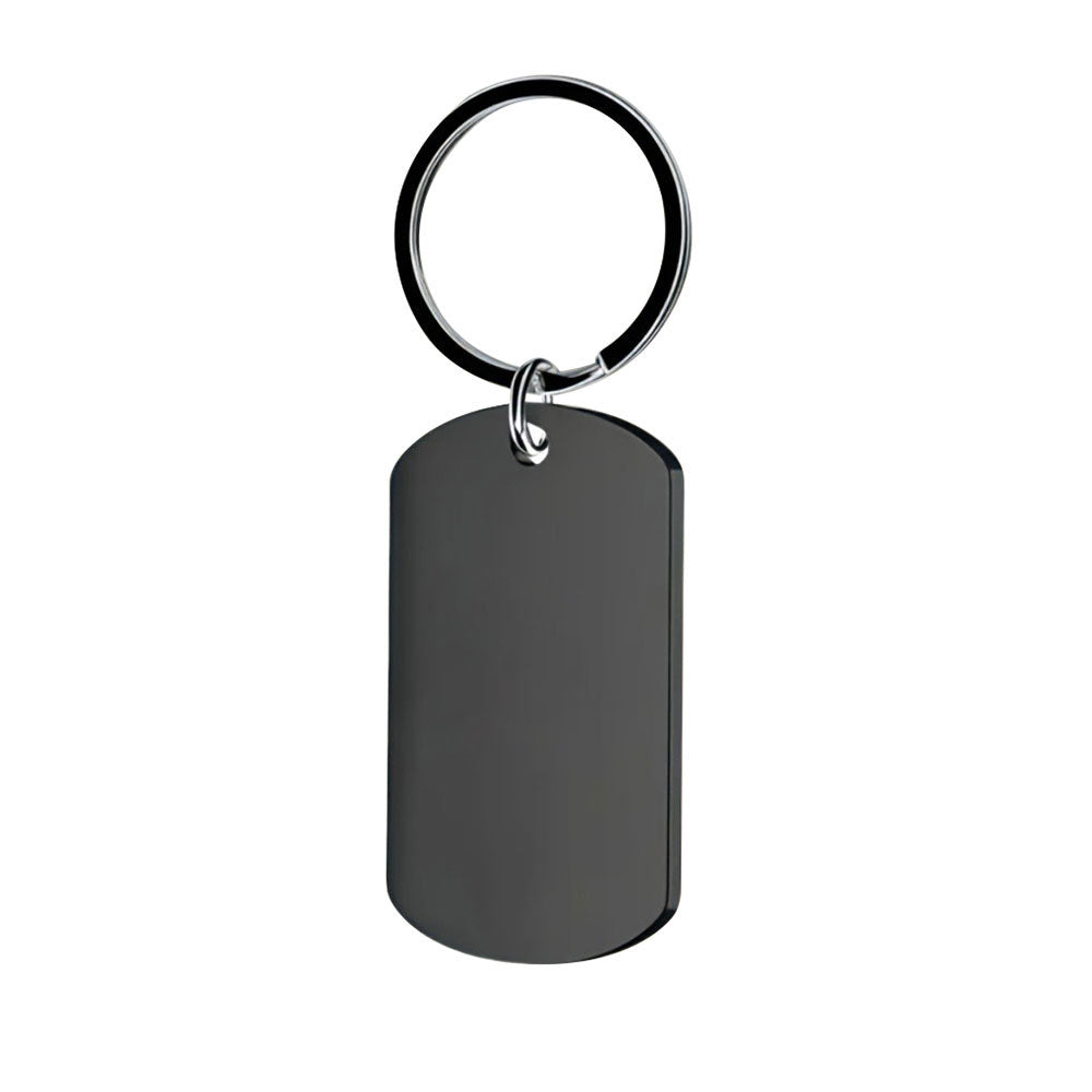 Stainless Steel Necklace Men and Women Personalized Custom Keychain with Pictures - Double Sided Engraving Photo Text Customized Key Chains for Men Boyfriend -dropshippingabc.com