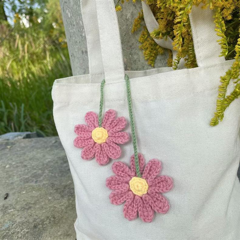 Colgante de planta de coche Decoración de coche Colgante de espejo retrovisor Lana creativa en el coche