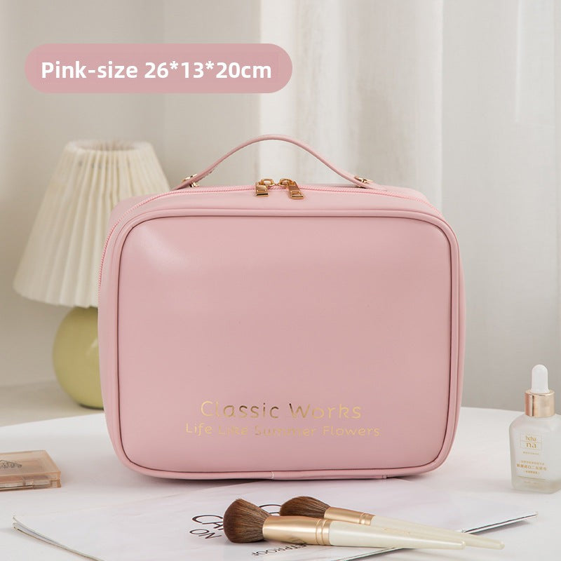 Neceser de gran capacidad, neceser de maquillaje grande, neceser de viaje, organizadores de neceseres de maquillaje, bolsa de almacenamiento de cosméticos. 