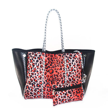 Neoprene Perforated Beach Bucket Bag – Two-in-One Mother-Child Tote, Large Swimming Sand-Proof Purse