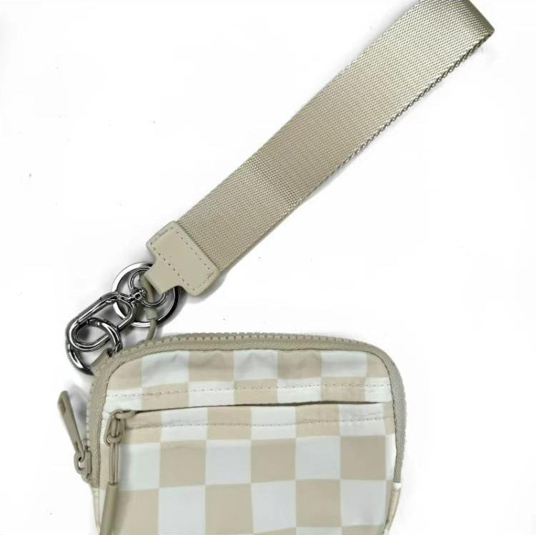 Bolsa de PVC transparente para tarjetas – Bolso de muñeca portátil para guardar tarjetas bancarias y monedas 