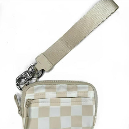 Bolsa de PVC transparente para tarjetas – Bolso de muñeca portátil para guardar tarjetas bancarias y monedas 