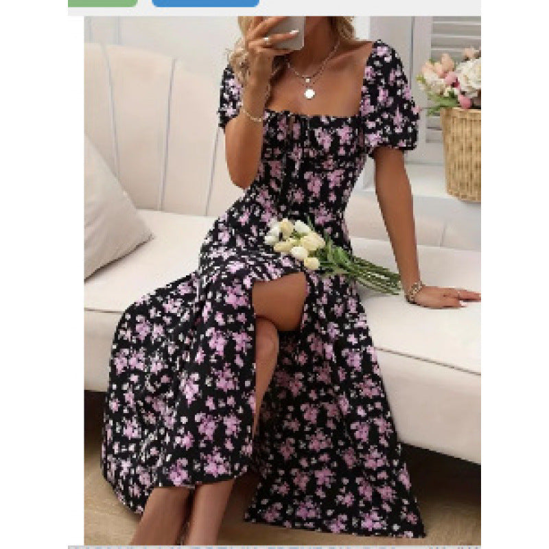 Women's French Elegant Retro Style Dopamine Wear Suspender Dress Women
