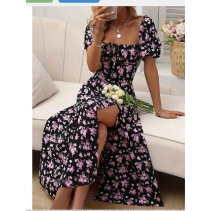 Women's French Elegant Retro Style Dopamine Wear Suspender Dress Women