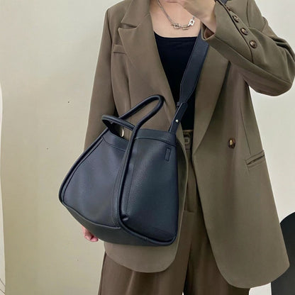 Bolso de mano grande con asa superior, bolso tote informal, minimalista, popular y versátil, bolso tote retro para ir al trabajo, bolso de hombro con correa cruzada