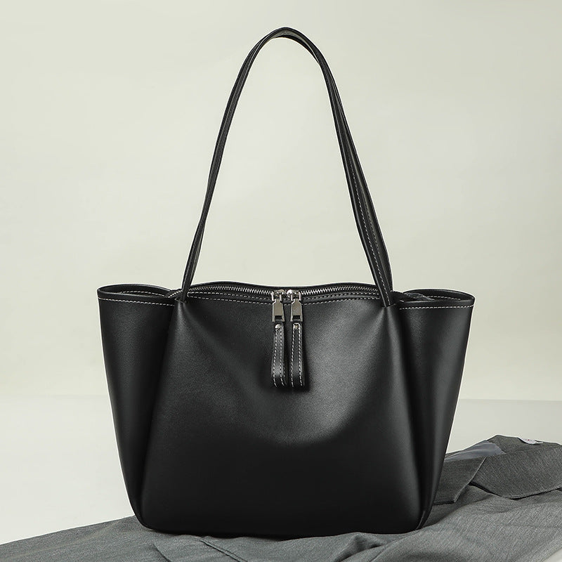 Bolso tote grande y elegante para mujer: bolso de mano con material PU suave y gran capacidad para un estilo hobo de uso diario. 