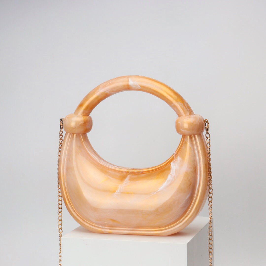 Bolso de mano pequeño y versátil de acrílico para cena, noche, informal, fiesta, graduación.