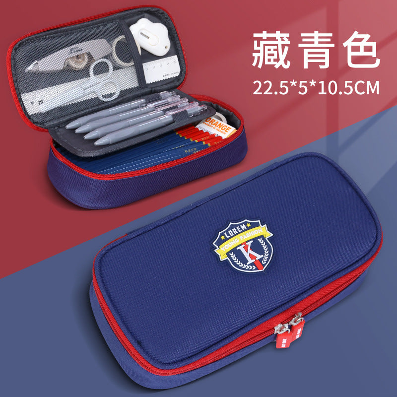 Large capacity multi-layer pencil case, primary school children's stationery box, pencil case, stationery storage bag