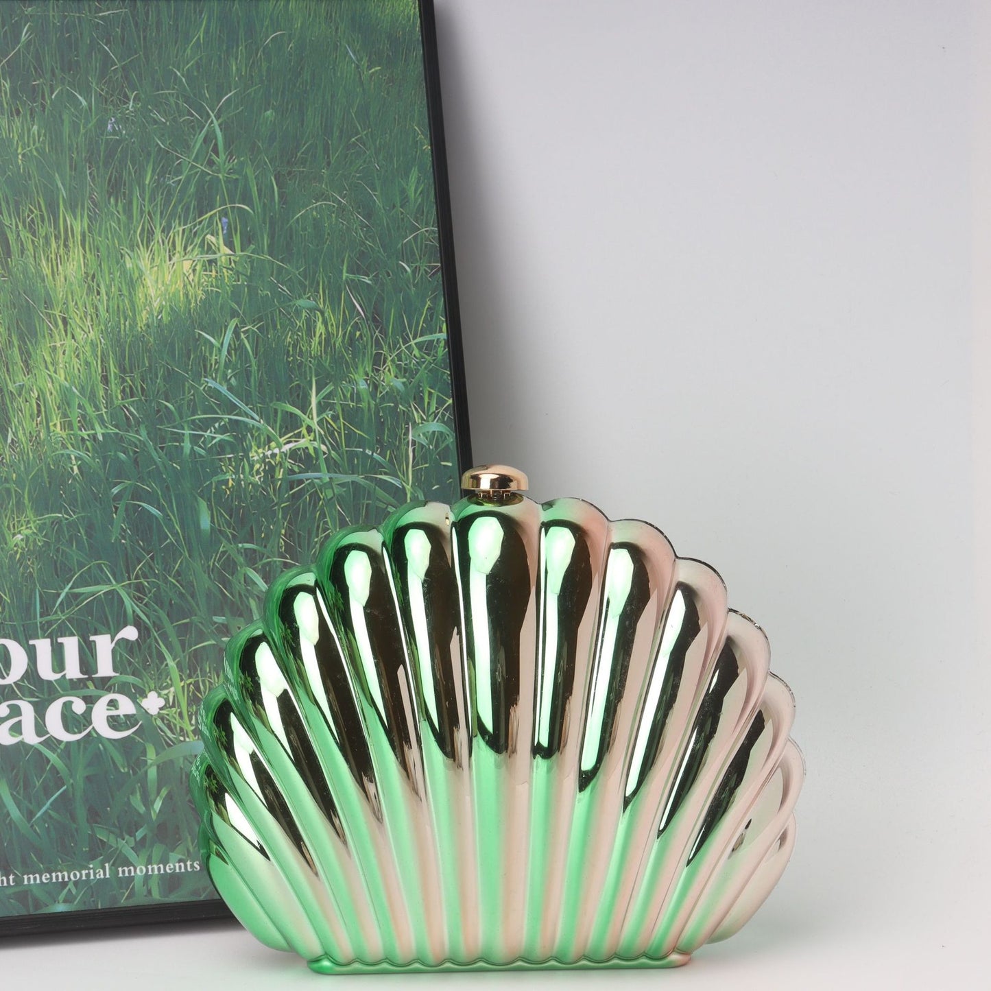 Bolso tipo caja de concha, bolso de mano tipo clutch, bolso de cena, bolso de noche tipo clutch para fiestas, bolso de graduación, bolso de fiesta. 