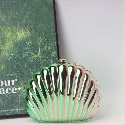 Bolso tipo caja de concha, bolso de mano tipo clutch, bolso de cena, bolso de noche tipo clutch para fiestas, bolso de graduación, bolso de fiesta. 