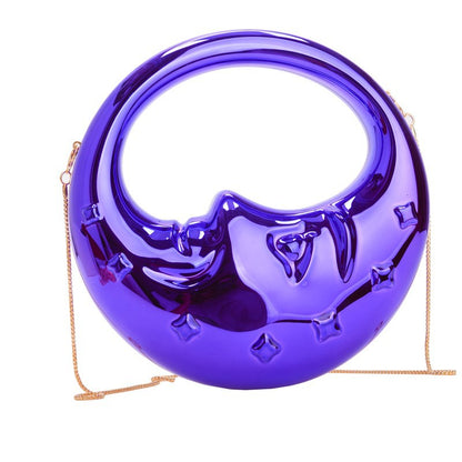Bolso acrílico con forma de luna, bolso de hombro para mujer, bolso de noche, bolsos de noche formales para mujer, bolso de mano, bolso de mano informal, bolso de mano para fiesta, bolso de graduación, bolso de fiesta. 