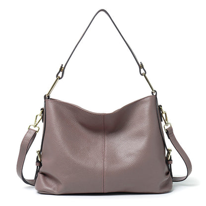 Elegante bolso de piel auténtica - Bolso hobo y bolso bandolera de piel con estilo 