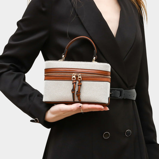 Bolso bandolera elegante para mujer, estilo primavera – Bolso cuadrado pequeño, rígido y portátil, ideal para el día a día 