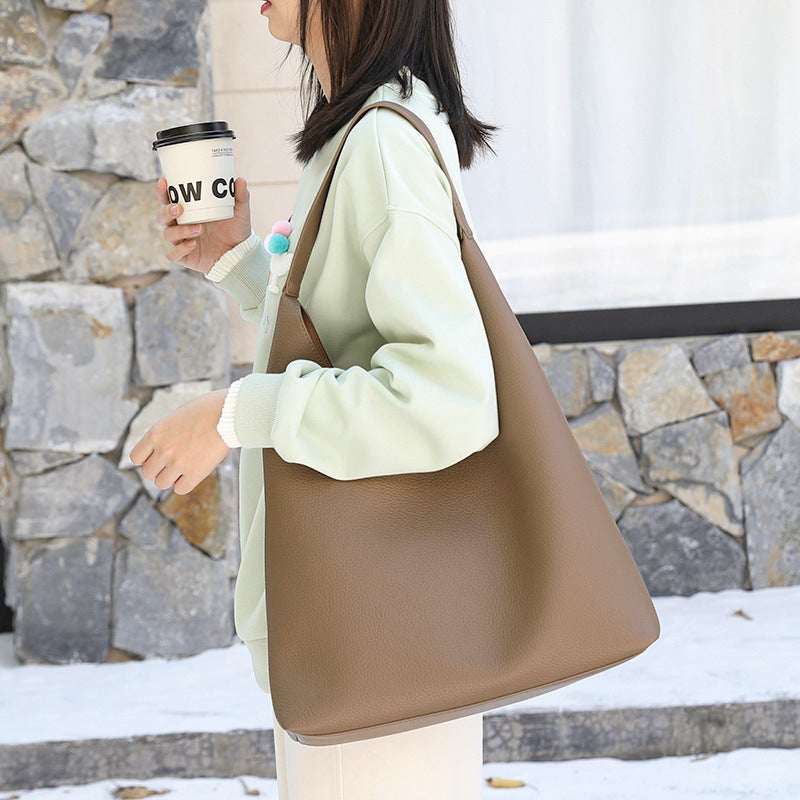 Bolso hobo retro informal, bolso de mano de moda, bolso de hombro de gran capacidad para mujer, de poliuretano. 