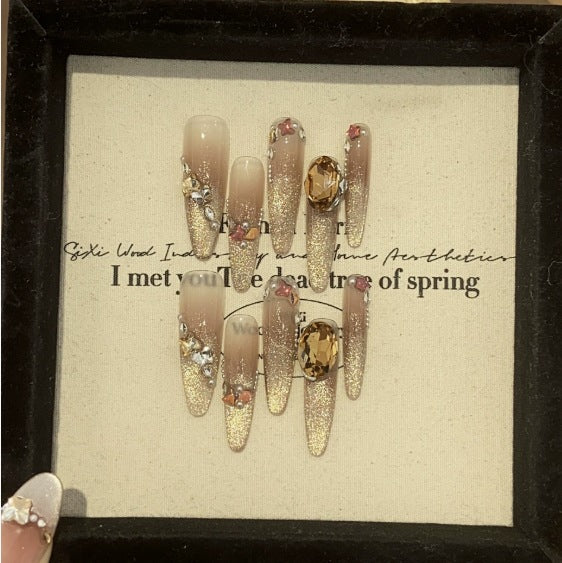 1033- Handmade press on nails fake nails removable