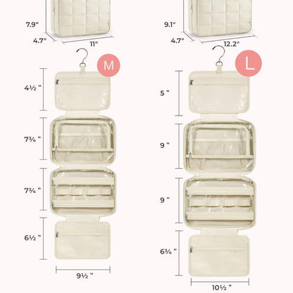 Travel toilet bag, with jewelry storage bag, hanging toilet bag, fluffy cosmetic bag, storage bag travel bag, makeup bag with compartments,