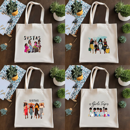 Bolso bandolera de lona estampada, bolso de compras moderno y ligero, bolso de algodón de gran capacidad, paquete de 2 unidades tipo hobo. 