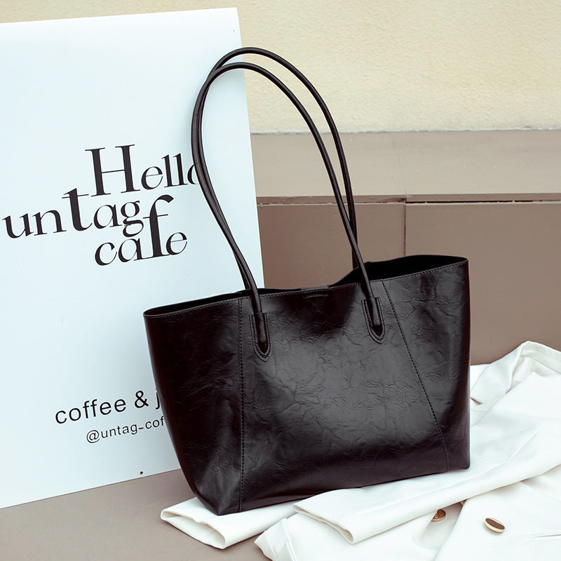 Bolso tote de gran capacidad para mujer, bolso bandolera vintage para ir al trabajo, bolso tote versátil para llevar bajo el brazo, bolso con asa superior 