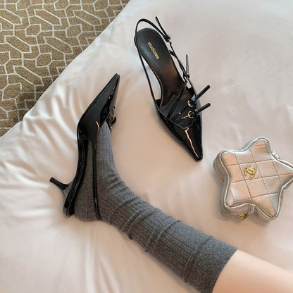 Pointed Toe Strappy Heels
Patent Leather