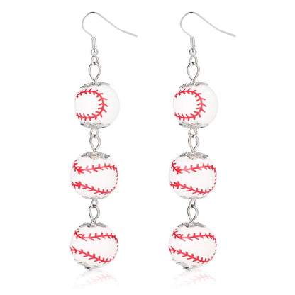 Rhinestone Football & Rugby Earrings for Women - Sparkling Sports Fan Dangle Drop Stud Earrings -dropshippingabc.com