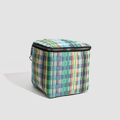 Versatile Plaid Chain Bag, Women's Fashion Shoulder Handbag, Casual Crossbody Bag, Small Square Bag