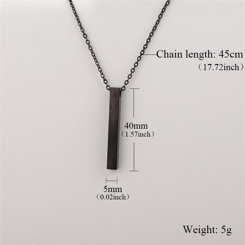 Geometric Bar Pendant Necklace