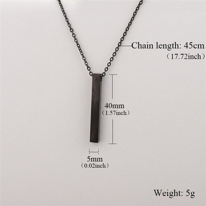 Geometric Bar Pendant Necklace