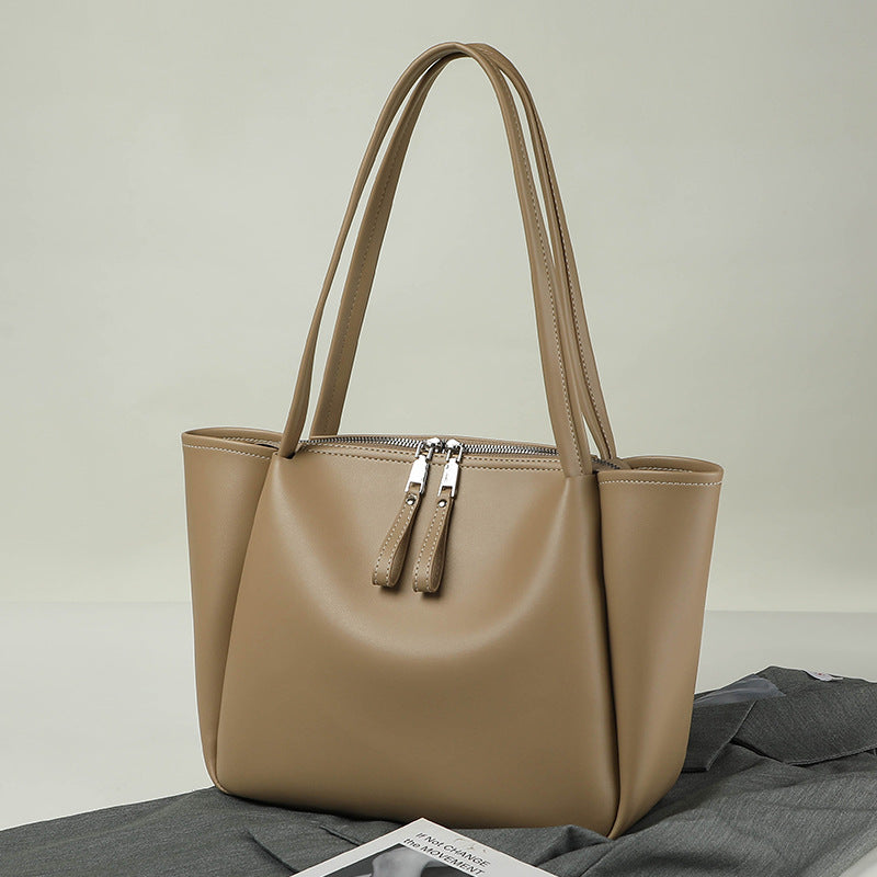 Bolso tote grande y elegante para mujer: bolso de mano con material PU suave y gran capacidad para un estilo hobo de uso diario. 