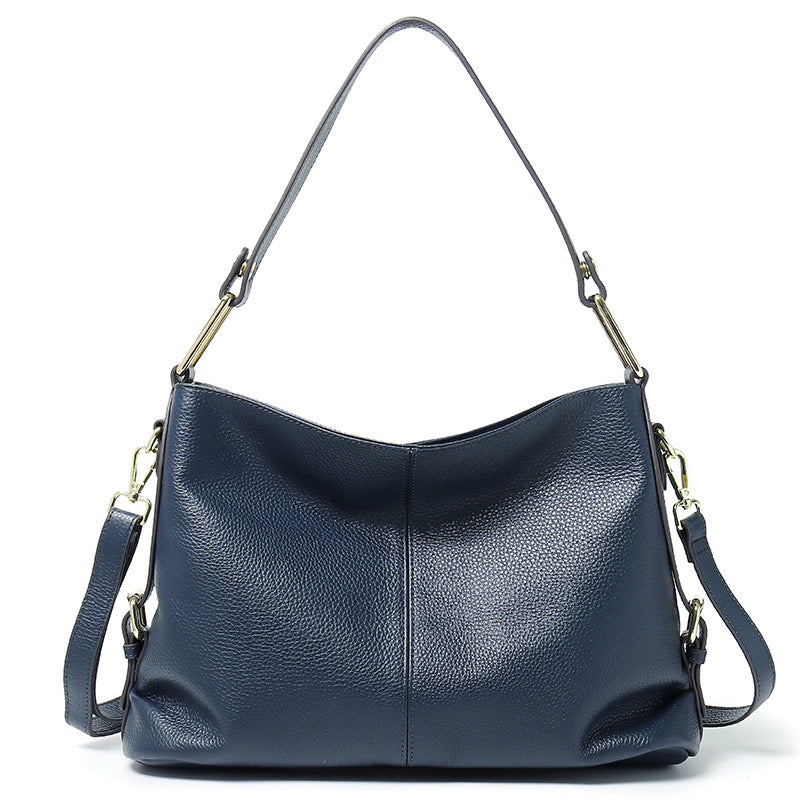 Elegante bolso de piel auténtica - Bolso hobo y bolso bandolera de piel con estilo 