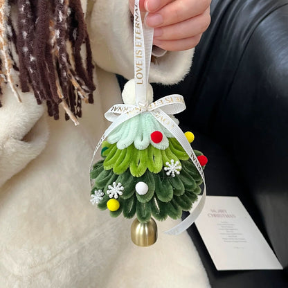 Árbol de Navidad con palo giratorio, carillón de viento hecho a mano para colgar en el coche, decoración para colgar en la puerta, colgante para actividades en centros comerciales