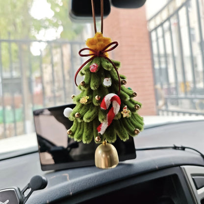 Árbol de Navidad con palo giratorio, carillón de viento hecho a mano para colgar en el coche, decoración para colgar en la puerta, colgante para actividades en centros comerciales