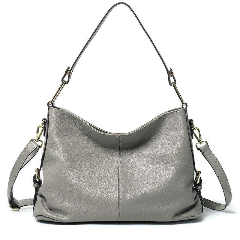 Elegante bolso de piel auténtica - Bolso hobo y bolso bandolera de piel con estilo 