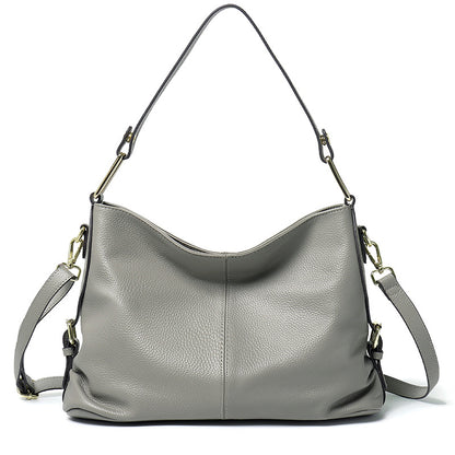 Elegante bolso de piel auténtica - Bolso hobo y bolso bandolera de piel con estilo 