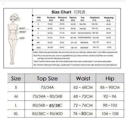 Women's Bikini Swimsuit Separate Solid Color Special Internet Celebrity Ins Multi color
