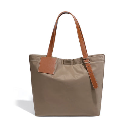 Bolso tote de tela de nailon elegante - Bolso informal de color liso para mamás, ideal para viajes y uso diario 