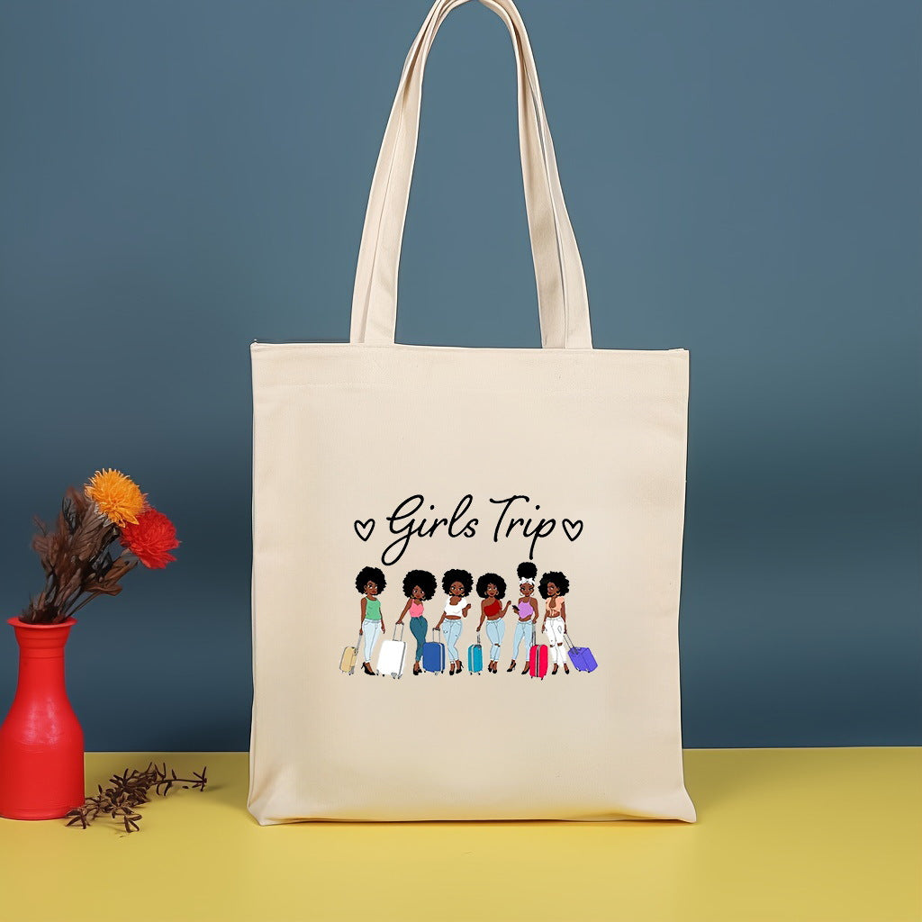 Bolso bandolera de lona estampada, bolso de compras moderno y ligero, bolso de algodón de gran capacidad, paquete de 2 unidades tipo hobo. 