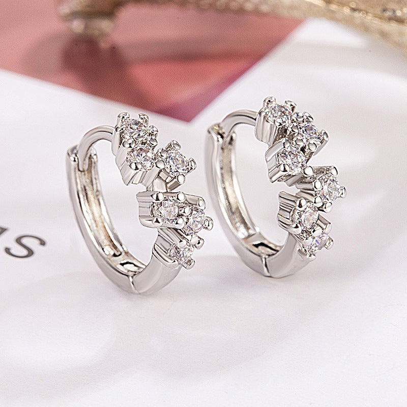 Geometric Zircon Circle Ear Cuff