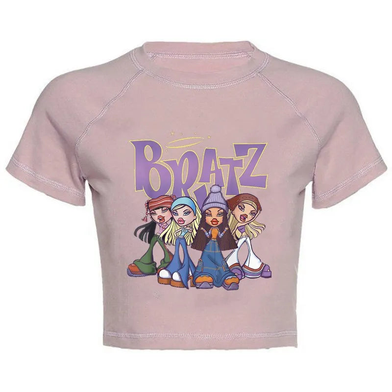 Women's Y2K Gothic Cartoon Print T-Shirt Trendy