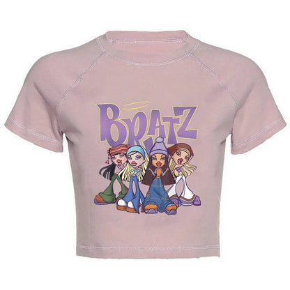 Women's Y2K Gothic Cartoon Print T-Shirt Trendy