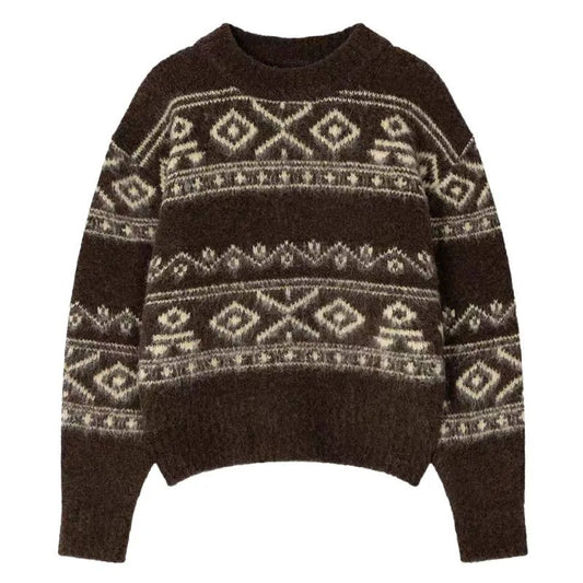 Women's Geometric Pattern Knit Sweater