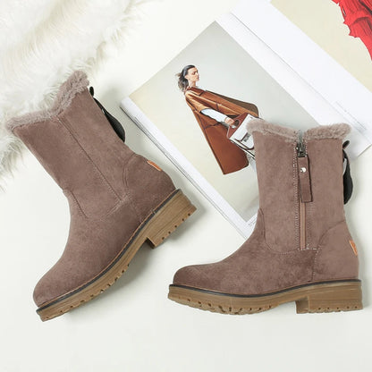 Women's Winter Fur-Lined Mid Calf Boots