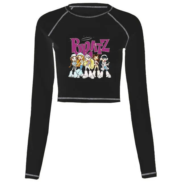 Women's Y2K Gothic Cartoon Print T-Shirt Trendy