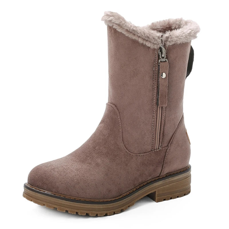 Women's Winter Fur-Lined Mid Calf Boots