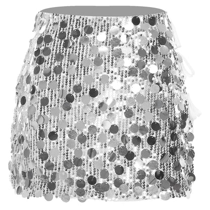Minifalda ajustada con lentejuelas para mujer