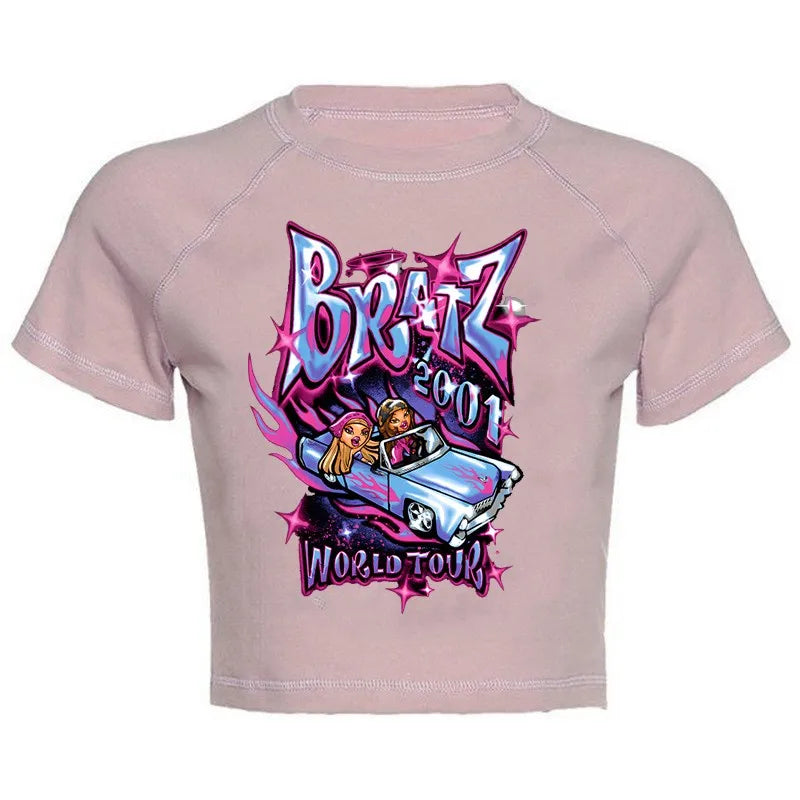 Women's Y2K Gothic Cartoon Print T-Shirt