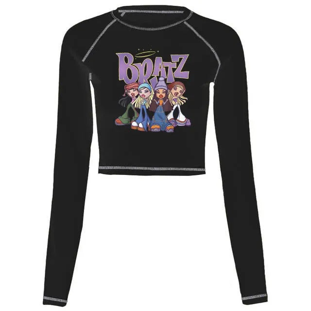 Women's Y2K Gothic Cartoon Print T-Shirt