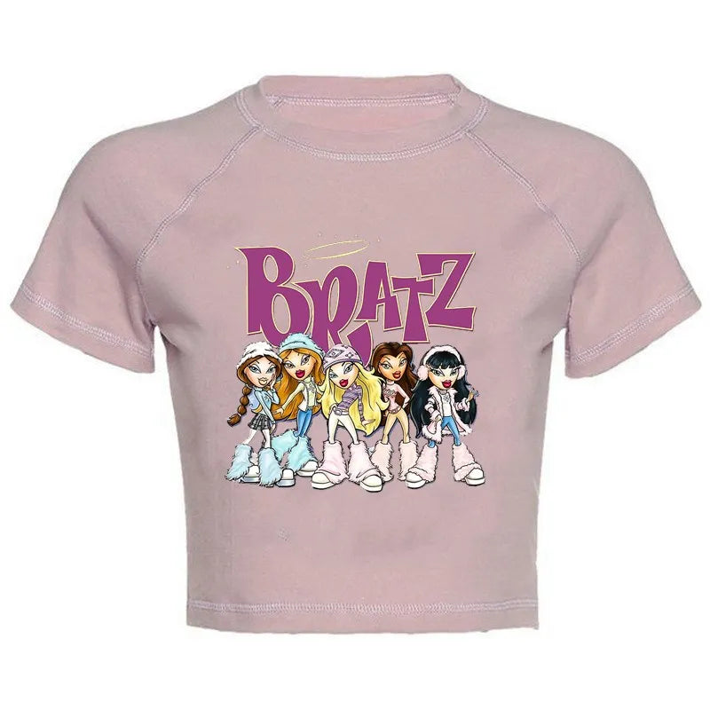 Women's Y2K Gothic Cartoon Print T-Shirt