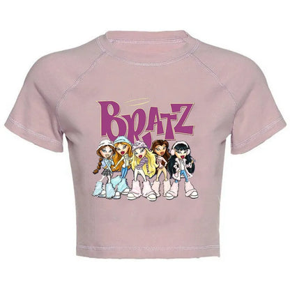 Women's Y2K Gothic Cartoon Print T-Shirt