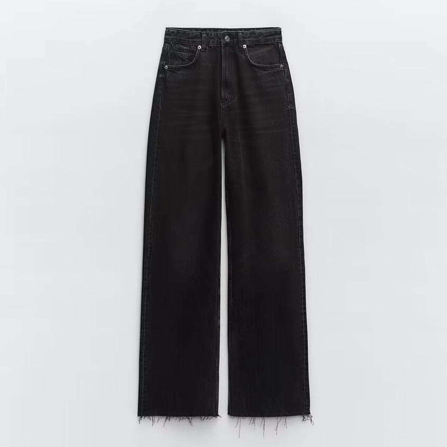 Women's High Waist Wide Leg Denim Pants